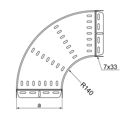 KKPJ200H60E 90°-Bogen, Blechdicke - 1 mm