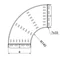 KKPJ200H60E 90° elbow, sheet thickness - 1 mm