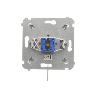 Клавіша вимикача шторки миттєва кнопка (модуль) 3 поз. "I-0-II" 2 контакти N/O 5A 230V срібло (металік)