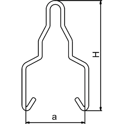 Kleiderbügelbreite 100 mm, Höhe 130 mm