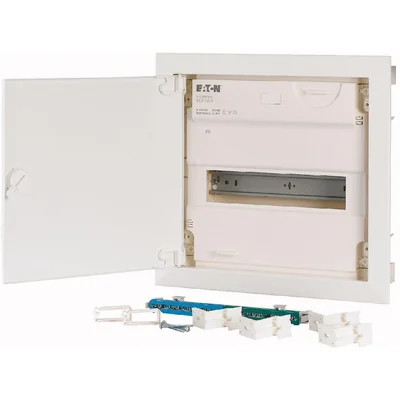 KLV-12UPS-F modular 1x12 flush-mounted distribution board
