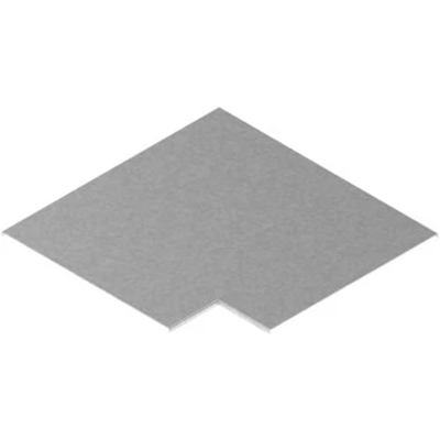 Knee cover galvanized 90 degrees width 250 mm