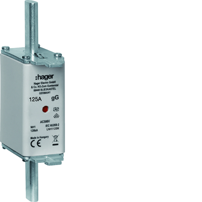 Knife fuse link NH1C gG with center indicator 125A 500V