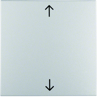 Knopf mit aufgedrucktem „Pfeil“-Symbol, Alu