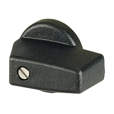 Knopf mit kurzer Zunge, schwarz, KNB-T0