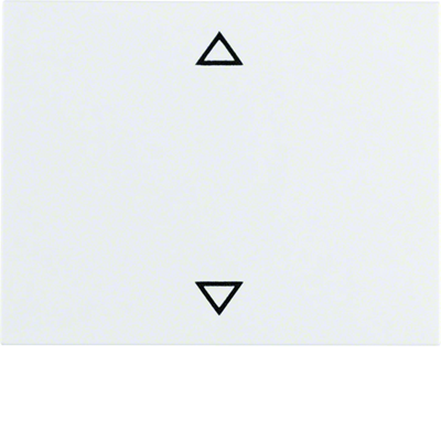 Knopf mit weiß aufgedrucktem „Pfeil“-Symbol