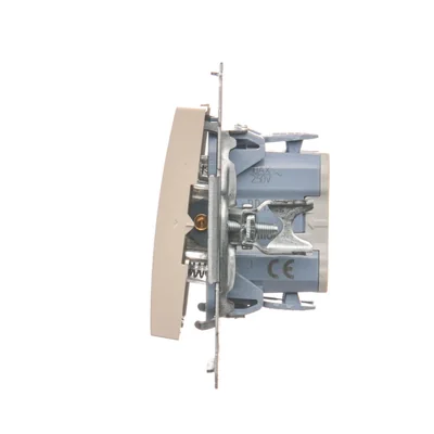 Кнопка "дзвінок" (модуль) 10A 230V кремові швидкороз'єми