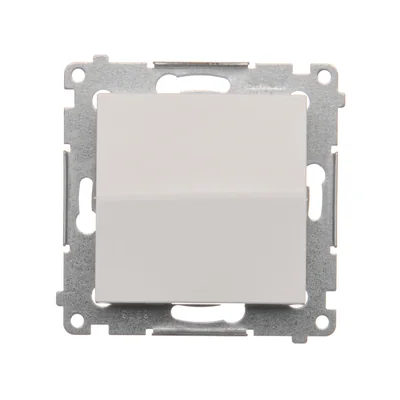 Кнопка одинарна без піктограми (модуль) 10A 250V швидкі роз'єми білий