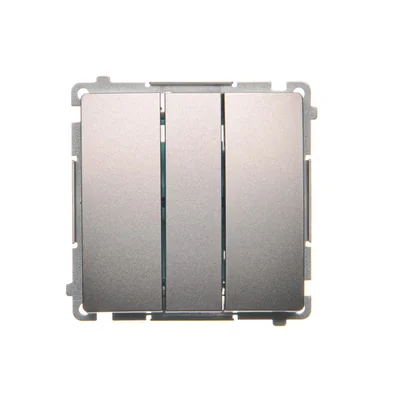 Кнопка SIMON BASIC потрійна з LED підсвічуванням 10А 250В нерж