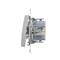 Кнопка "Світло" (модуль) 10A 230V швидкі роз'єми срібло (металік)