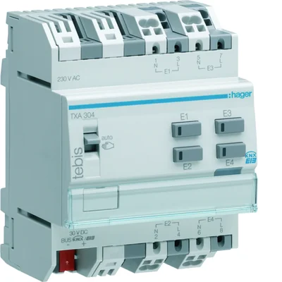 KNX easy Binary input 4-fold 230V AC