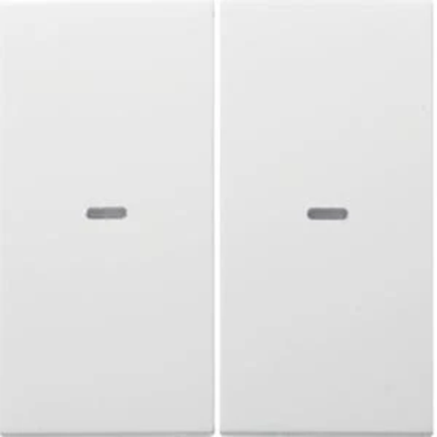 KNX EASY B.KWADRAT/B.3/B.7 Bascules avec cabochon pour module bouton-poussoir double blanc brillant