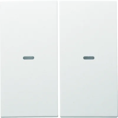 KNX easy B.Kwadrat/B.3/B.7 Bascules avec cabochon pour module bouton-poussoir double, blanc, mat
