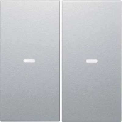 KNX EASY B.KWADRAT/B.3/B.7 Bascules avec cabochon pour module poussoir double, aluminium mat