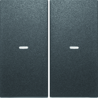 KNX easy B.Kwadrat/B.3/B.7 Rocker with lens for 2-gang push-button module, matt anthracite, lacquered