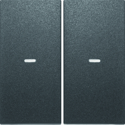 KNX easy B.Kwadrat/B.3/B.7 Rocker with lens for 2-gang push-button module, matt anthracite, lacquered