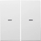 KNX easy B.Kwadrat/B.3/B.7 Tasti con lente per modulo pulsanti a 2 canali, bianco, opaco