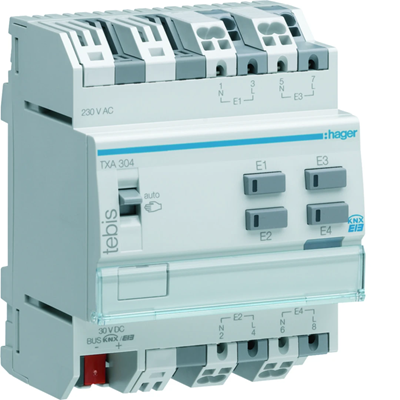 KNX easy Entrée binaire quadruple 230V AC