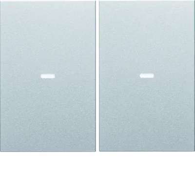 KNX EASY K.1/K.5 Rockers with lens for 2-gang push-button module, matt aluminum