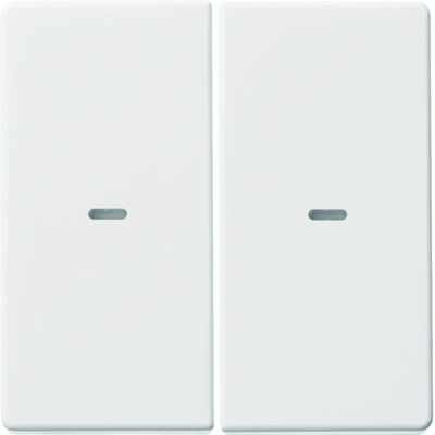 KNX EASY Q.1/Q.3 Tasti con lente per modulo pulsanti a 2 vie, bianco velluto