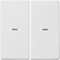 KNX EASY Q.1/Q.3 Tasti con lente per modulo pulsanti a 2 vie, bianco velluto