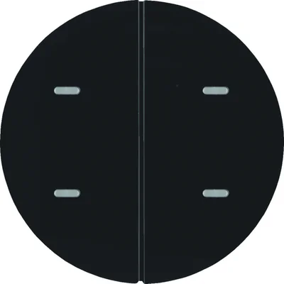 KNX EASY R.x/1930 Bouton 2 postes noir brillant