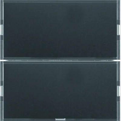 KNX EASY S.1/B.3/B.7 2-gang push-button with labeling field for colours: anthracite and aluminum