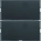 KNX EASY S.1/B.3/B.7 2-gang push-button with labeling field for colours: anthracite and aluminum