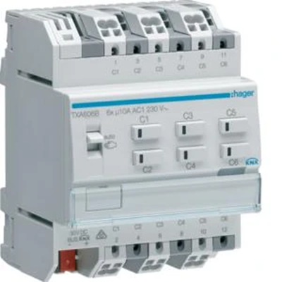 KNX e/s Controller di commutazione/veneziane 10 A, 6/3 volte