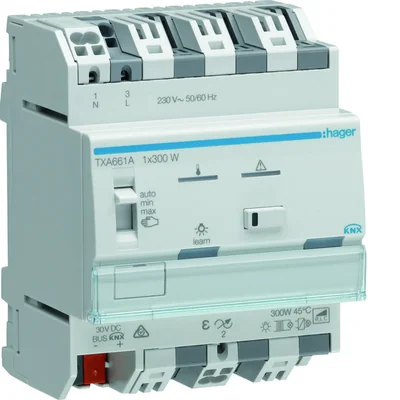 KNX e/s Dimmer universale 300 W, 1 via