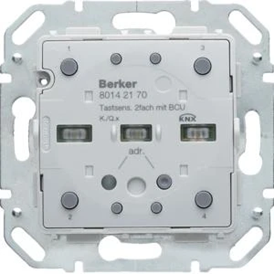 KNX e/s Q.x/K.x 2fach-Tastenmodul mit Busanschluss