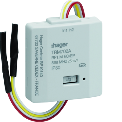 KNX RF quicklink 2-kanałowe wejście przyciskowe, na baterie, jasnoszary