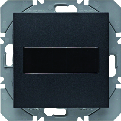 KNX RF QUICKLINK B.KWADRAT/B.3/B.7 Flat push-button, 1-gang, with solar battery, matt anthracite