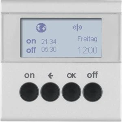 KNX RF QUICKLINK B.KWADRAT/B.3/B.7 Interruptor horario aluminio mate