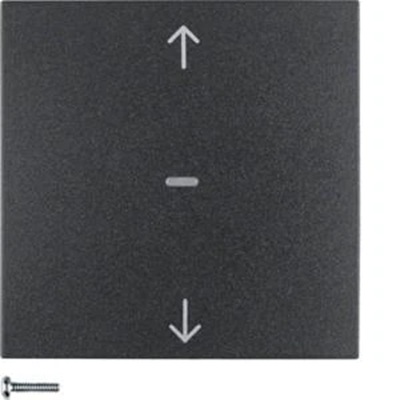 KNX RF QUICKLINK B.KWADRAT/S.1/B.3/B.7 Bouton de store pour contrôleur de store et mécanisme d'alimentation anthracite