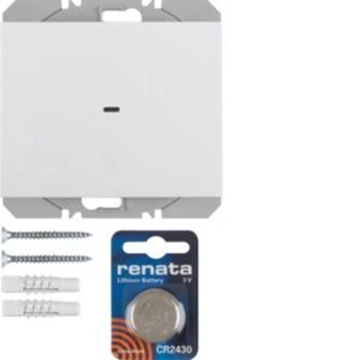 KNX RF QUICKLINK K.1 Bouton radio, simple, plat, blanc brillant