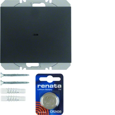 KNX RF QUICKLINK K.1 Przycisk radiowy 1-krotny płaski antracytowy matowy