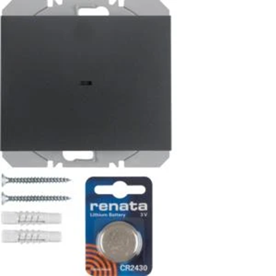 KNX RF QUICKLINK K.1 Radio button 1-gang flat anthracite matt