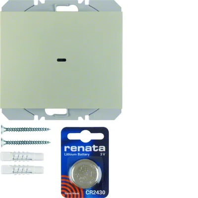 KNX RF QUICKLINK K.5 Bouton radio, 1 poste, plat, acier peint