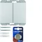KNX RF QUICKLINK K.5 Funktaster, 2fach, flach, Aluminium lackiert
