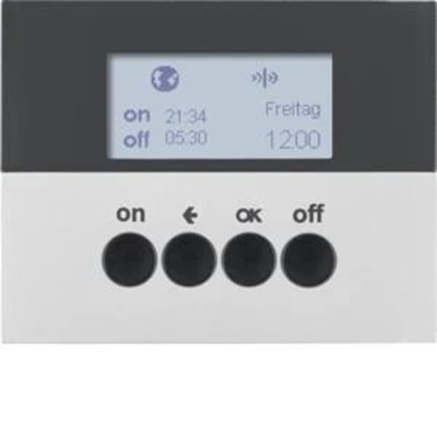 KNX RF QUICKLINK K.5 Horloge horaire en aluminium laqué