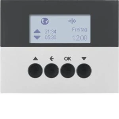 KNX RF QUICKLINK K.5 Interruptor horario para persianas, aluminio pintado