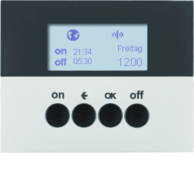 KNX RF QUICKLINK K.5 Interruttore orario in alluminio verniciato