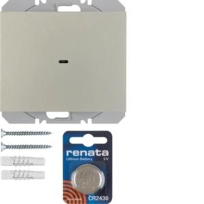 KNX RF QUICKLINK K.5 Pulsante radio 1 via piatto in acciaio verniciato