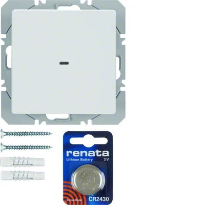 KNX RF QUICKLINK Q.1/Q.3 1-gang flat white radio button