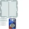 KNX RF QUICKLINK Q.1/Q.3 2-gang flat white radio button