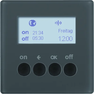 KNX RF QUICKLINK Q.1/Q.3 Antracitový časový spínač