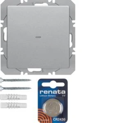 KNX RF QUICKLINK Q.1/Q.3 Bouton radio, 1 poste, plat aluminium