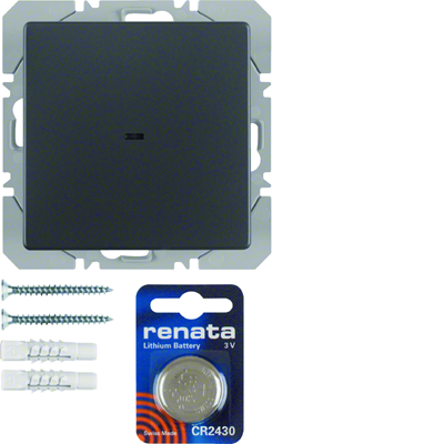 KNX RF QUICKLINK Q.1/Q.3 Tasto radio 1 via piatto antracite