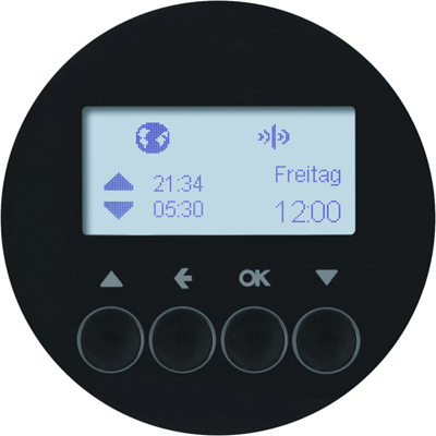 KNX RF QUICKLINK R.1/R.3 Blind time switch, glossy black